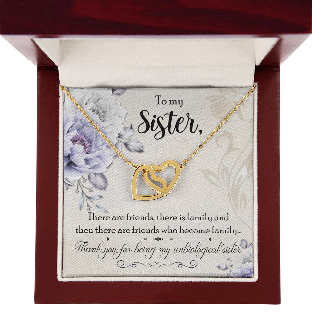 To My Sister Thank You Unbiological Sister Inseparable Necklace-Express Your Love Gifts