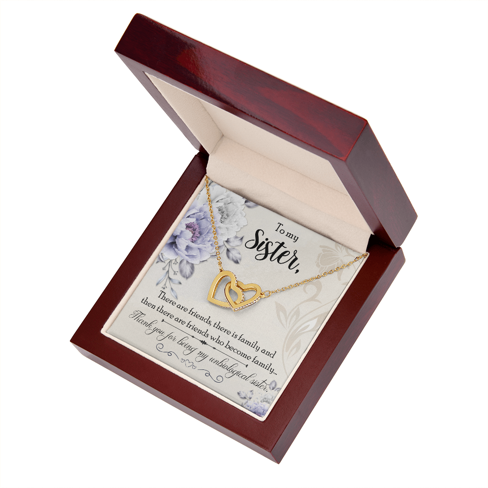 To My Sister Thank You Unbiological Sister Inseparable Necklace-Express Your Love Gifts