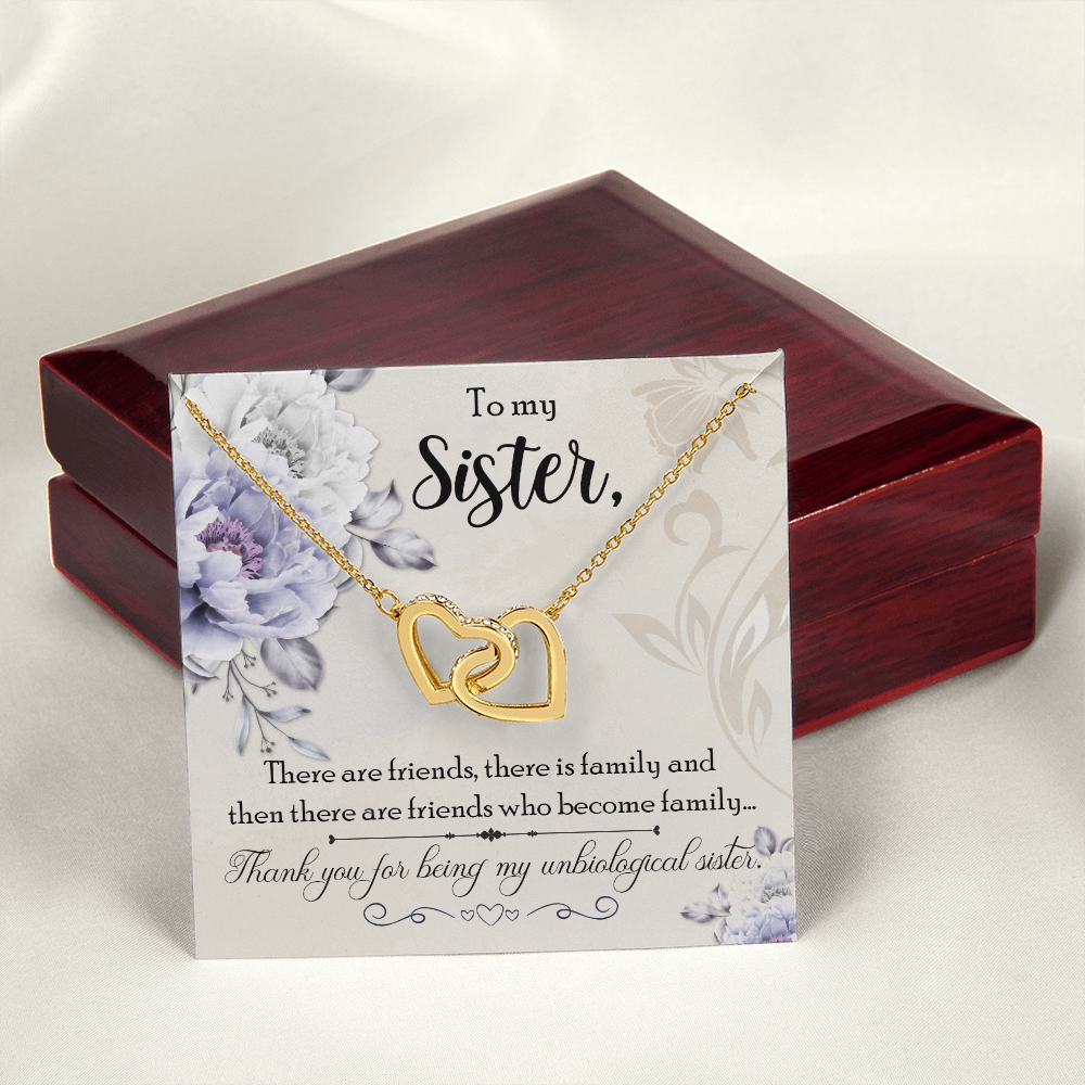To My Sister Thank You Unbiological Sister Inseparable Necklace-Express Your Love Gifts