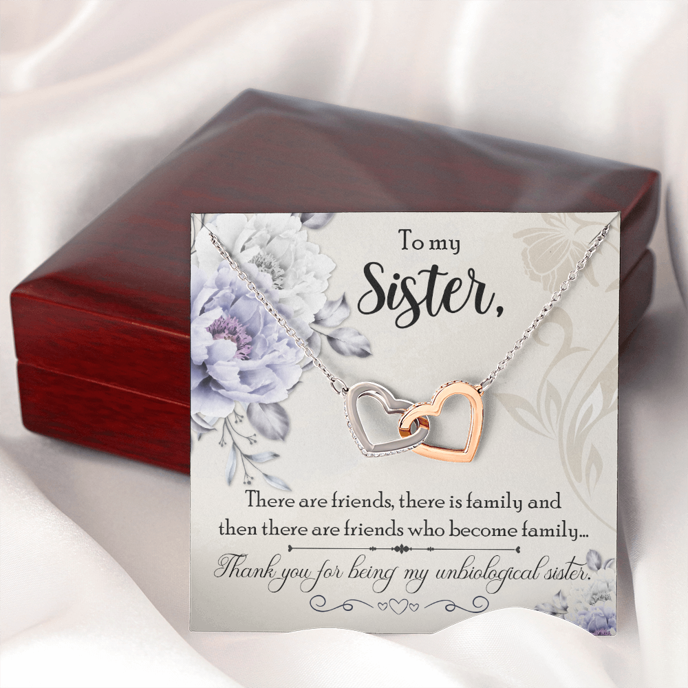To My Sister Thank You Unbiological Sister Inseparable Necklace-Express Your Love Gifts