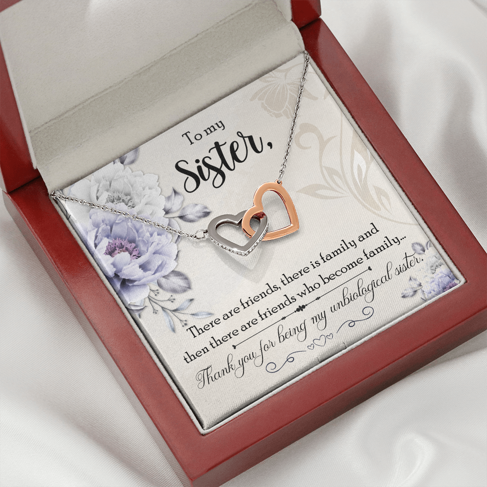 To My Sister Thank You Unbiological Sister Inseparable Necklace-Express Your Love Gifts