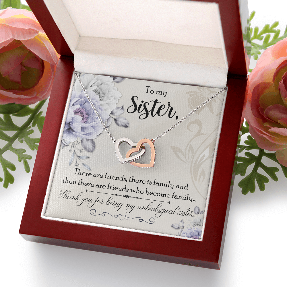 To My Sister Thank You Unbiological Sister Inseparable Necklace-Express Your Love Gifts