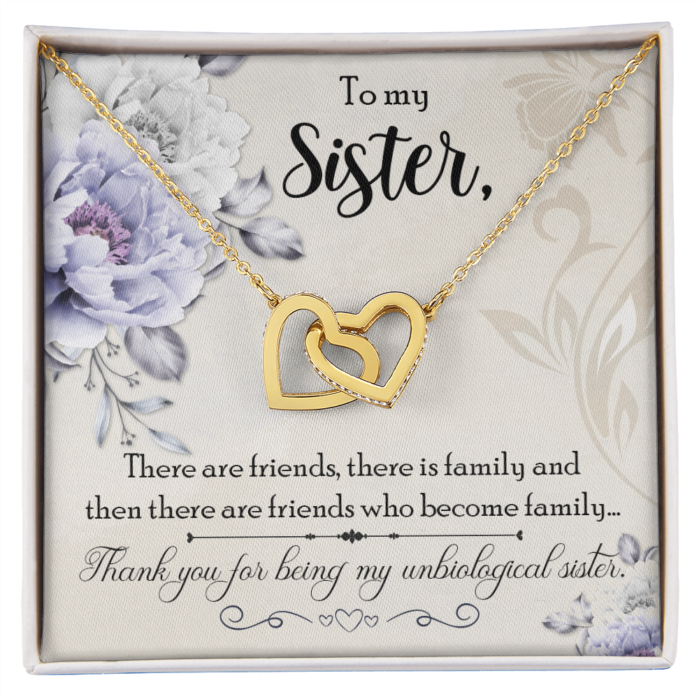 To My Sister Thank You Unbiological Sister Inseparable Necklace-Express Your Love Gifts