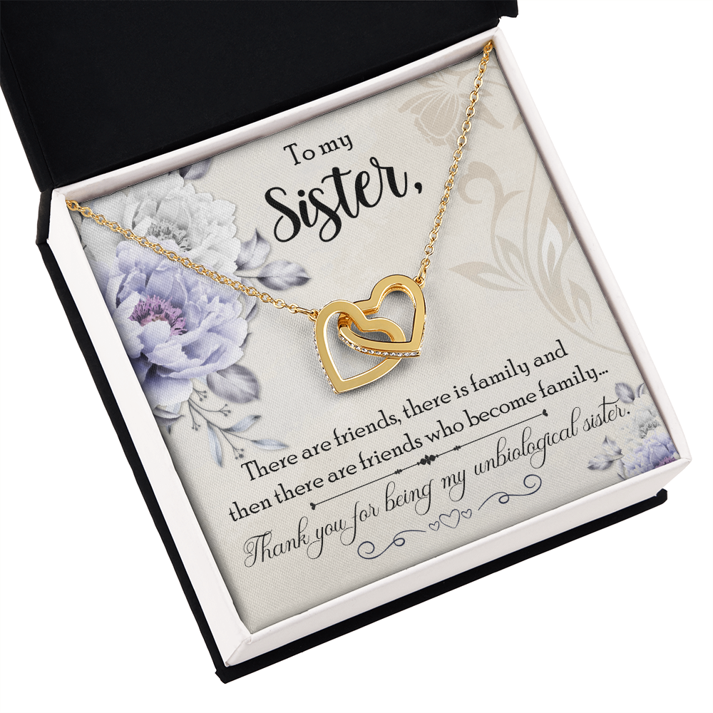 To My Sister Thank You Unbiological Sister Inseparable Necklace-Express Your Love Gifts