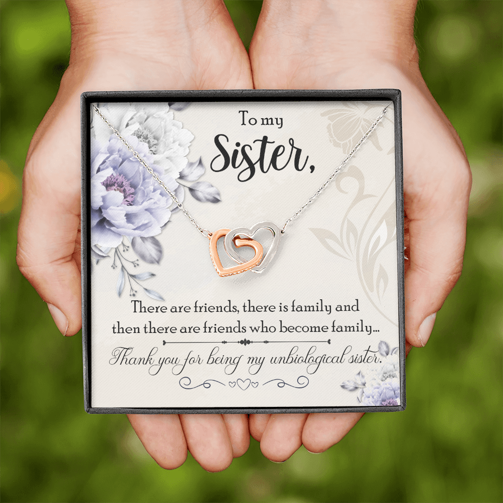 To My Sister Thank You Unbiological Sister Inseparable Necklace-Express Your Love Gifts