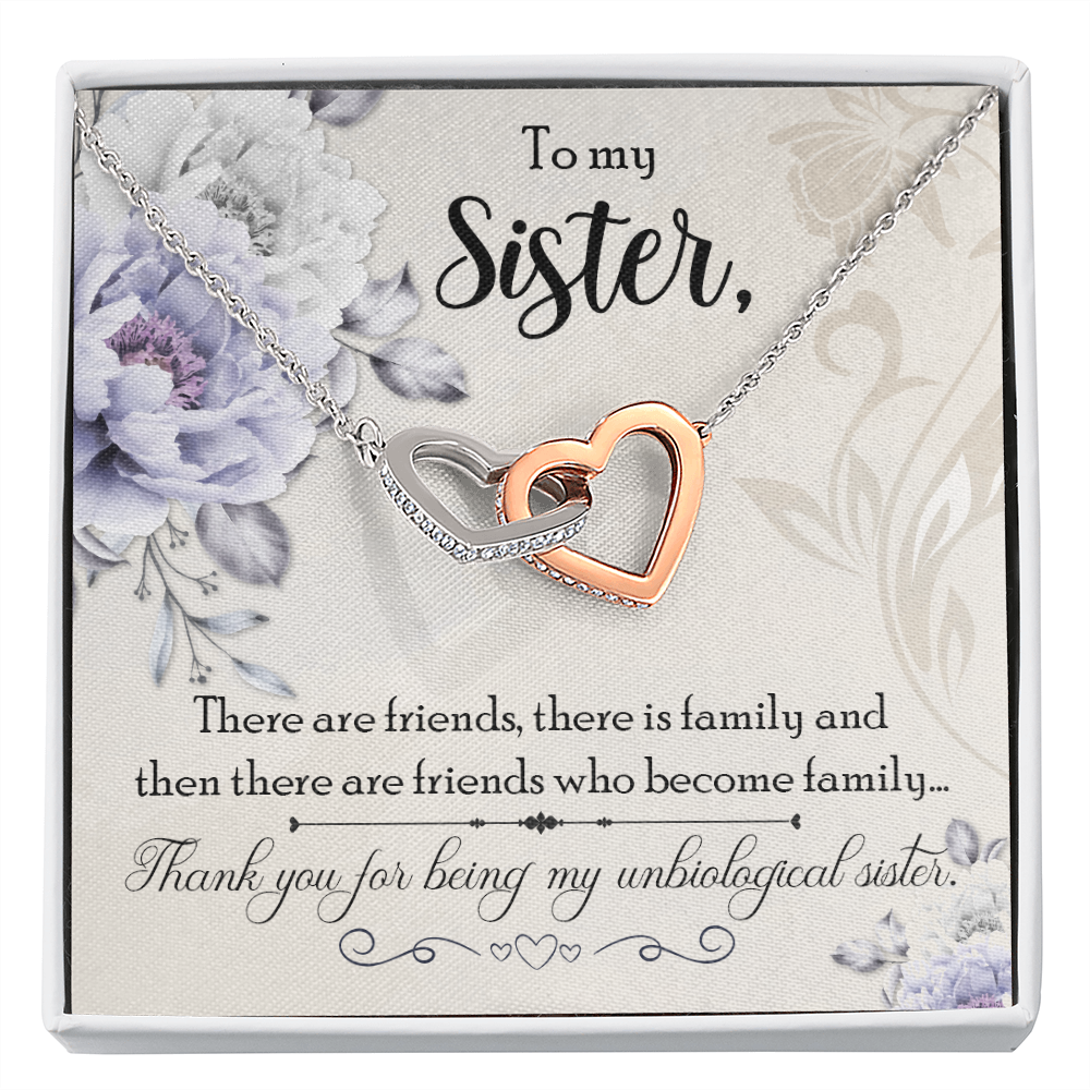 To My Sister Thank You Unbiological Sister Inseparable Necklace-Express Your Love Gifts