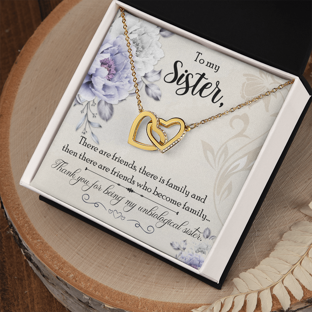 To My Sister Thank You Unbiological Sister Inseparable Necklace-Express Your Love Gifts
