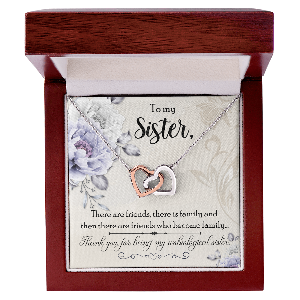 To My Sister Thank You Unbiological Sister Inseparable Necklace-Express Your Love Gifts