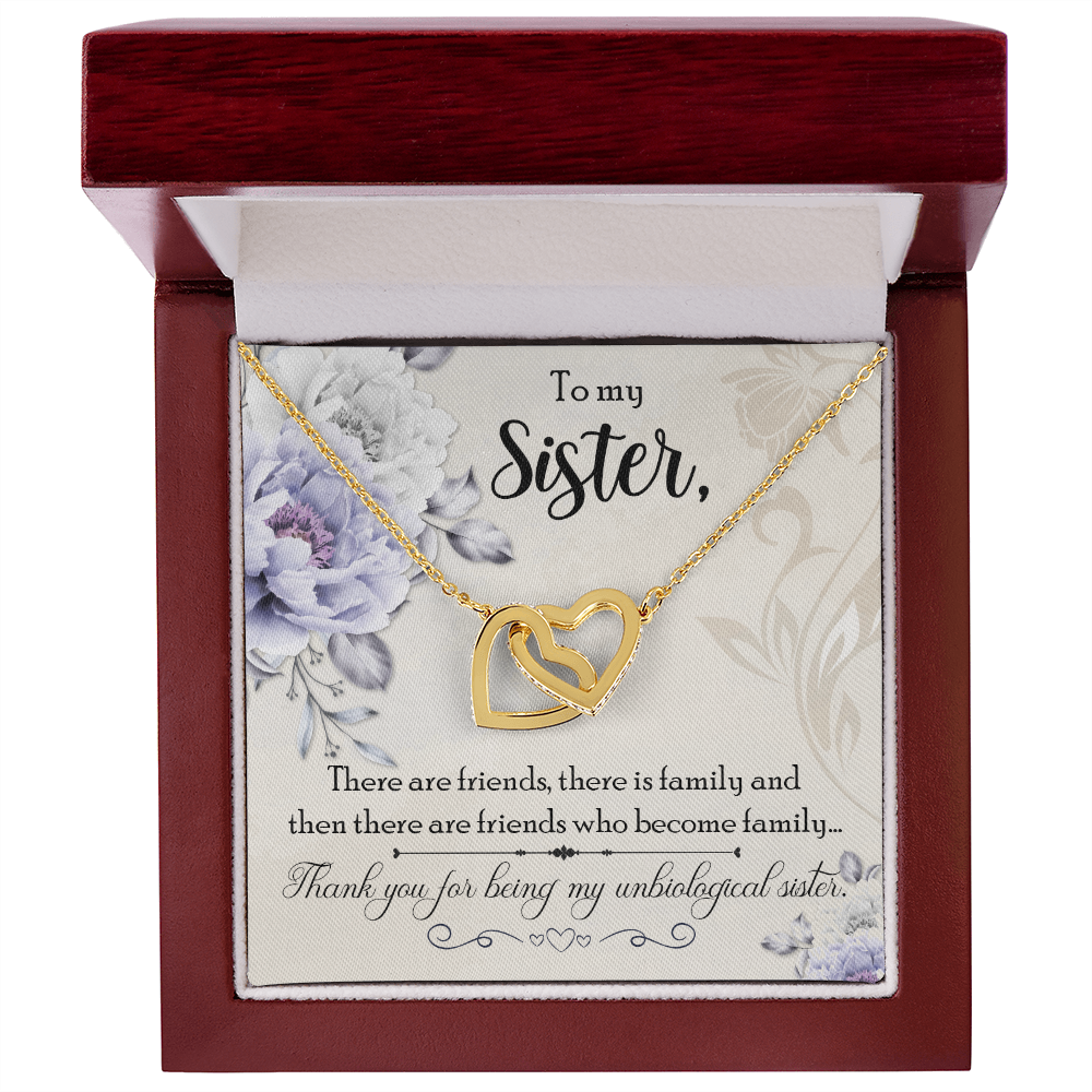 To My Sister Thank You Unbiological Sister Inseparable Necklace-Express Your Love Gifts