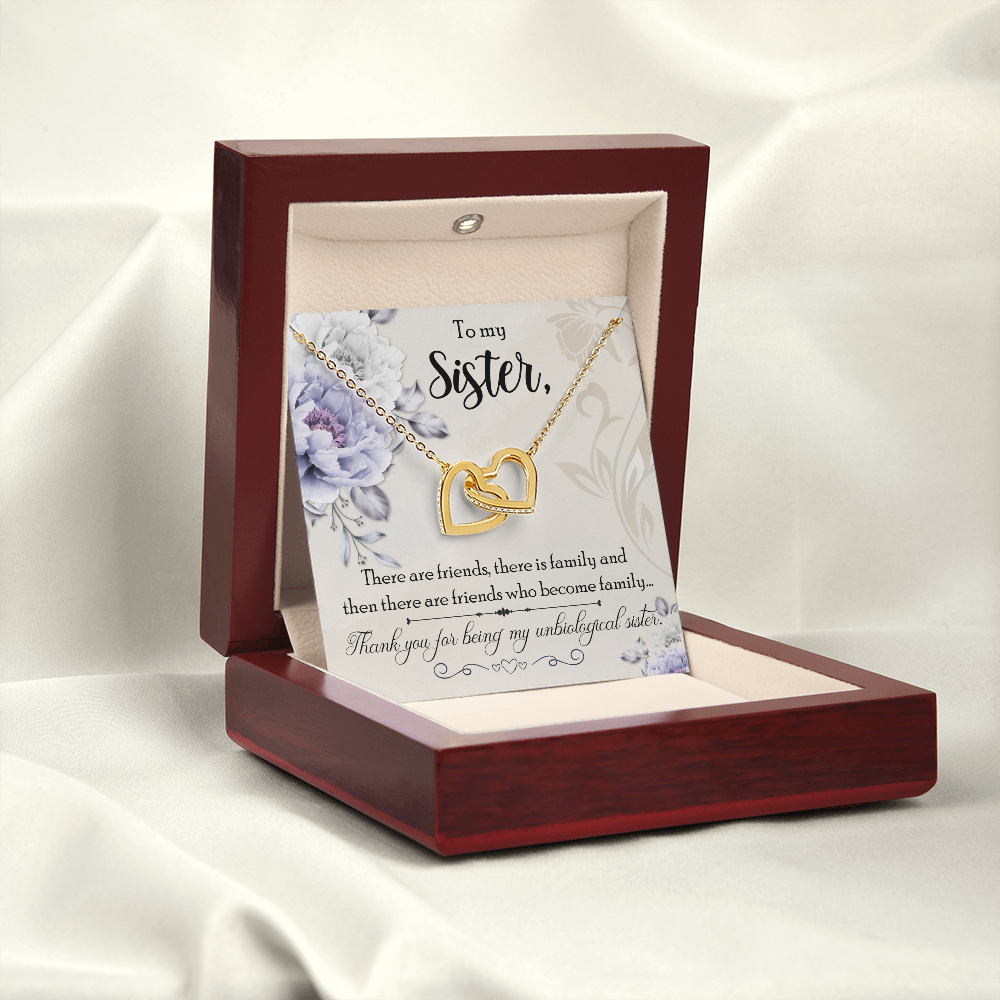 To My Sister Thank You Unbiological Sister Inseparable Necklace-Express Your Love Gifts