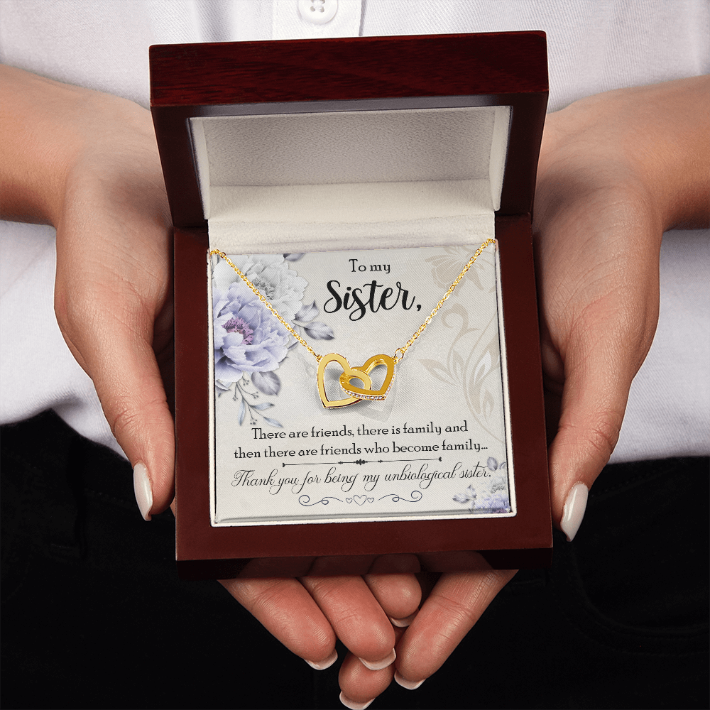 To My Sister Thank You Unbiological Sister Inseparable Necklace-Express Your Love Gifts