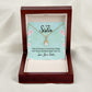 To My Sister There is No Better Friend Than a Sister Alluring Ribbon Necklace Message Card-Express Your Love Gifts