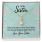 To My Sister There is No Better Friend Than a Sister Alluring Ribbon Necklace Message Card-Express Your Love Gifts