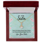 To My Sister There is No Better Friend Than a Sister Alluring Ribbon Necklace Message Card-Express Your Love Gifts
