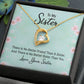 To My Sister There is No Better Friend Than a Sister Forever Necklace w Message Card-Express Your Love Gifts