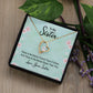To My Sister There is No Better Friend Than a Sister Forever Necklace w Message Card-Express Your Love Gifts