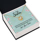 To My Sister There is No Better Friend Than a Sister Infinity Knot Necklace Message Card-Express Your Love Gifts