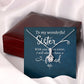 To My Sister Wonderful Sister Alluring Ribbon Necklace Message Card-Express Your Love Gifts
