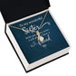 To My Sister Wonderful Sister Alluring Ribbon Necklace Message Card-Express Your Love Gifts