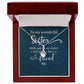 To My Sister Wonderful Sister Alluring Ribbon Necklace Message Card-Express Your Love Gifts
