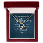 To My Sister Wonderful Sister Forever Necklace w Message Card-Express Your Love Gifts