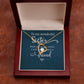 To My Sister Wonderful Sister Forever Necklace w Message Card-Express Your Love Gifts