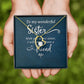 To My Sister Wonderful Sister Forever Necklace w Message Card-Express Your Love Gifts
