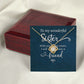 To My Sister Wonderful Sister Infinity Knot Necklace Message Card-Express Your Love Gifts