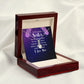 To My Sister You Are Always There For Me Alluring Ribbon Necklace Message Card-Express Your Love Gifts
