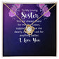 To My Sister You Are Always There For Me Infinity Knot Necklace Message Card-Express Your Love Gifts