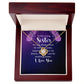 To My Sister You Are Always There For Me Infinity Knot Necklace Message Card-Express Your Love Gifts