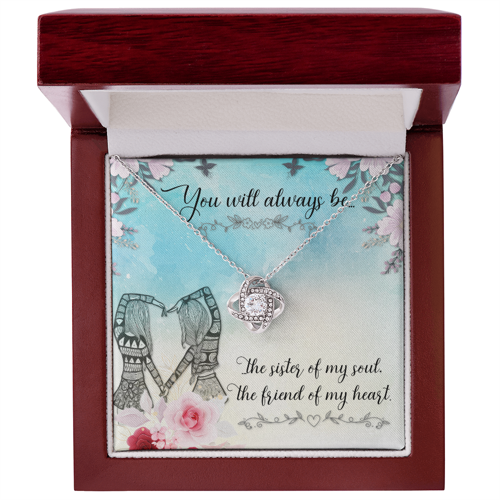 To My Sister You will always be Infinity Knot Necklace Message Card-Express Your Love Gifts