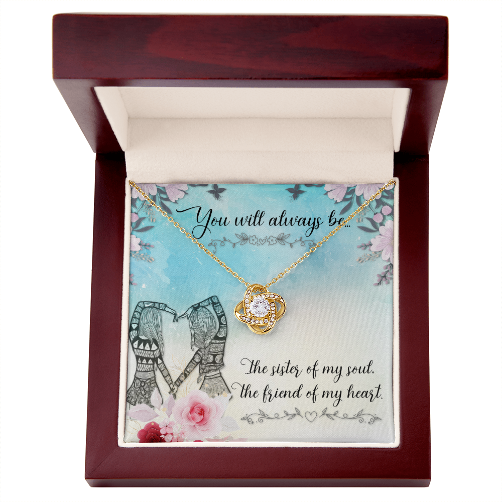 To My Sister You will always be Infinity Knot Necklace Message Card-Express Your Love Gifts