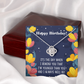 To My Sister Younger Than You Birthday Message Infinity Knot Necklace Message Card-Express Your Love Gifts