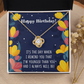 To My Sister Younger Than You Birthday Message Infinity Knot Necklace Message Card-Express Your Love Gifts