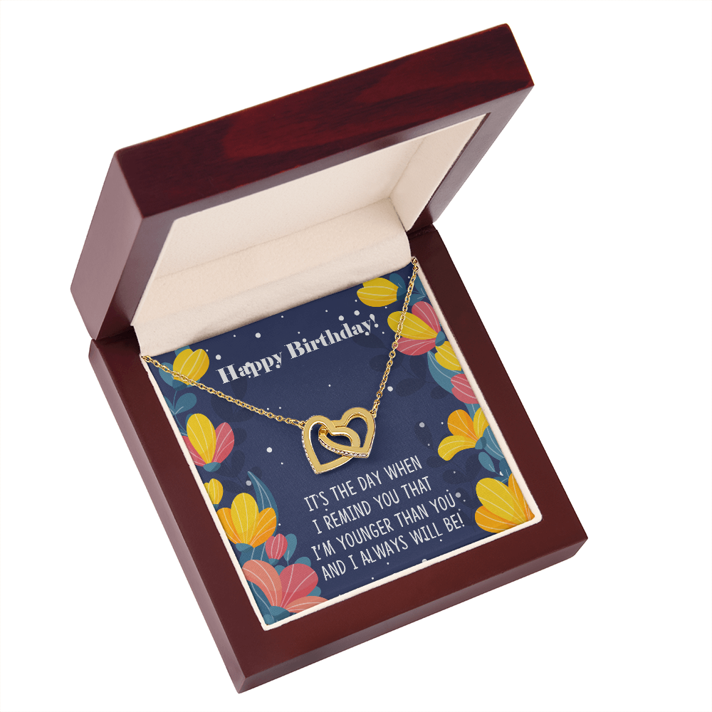 To My Sister Younger Than You Happy Birthday Inseparable Necklace-Express Your Love Gifts