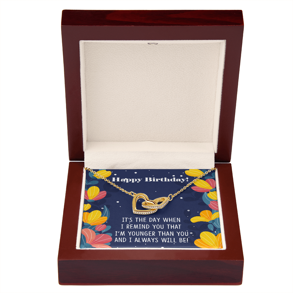 To My Sister Younger Than You Happy Birthday Inseparable Necklace-Express Your Love Gifts