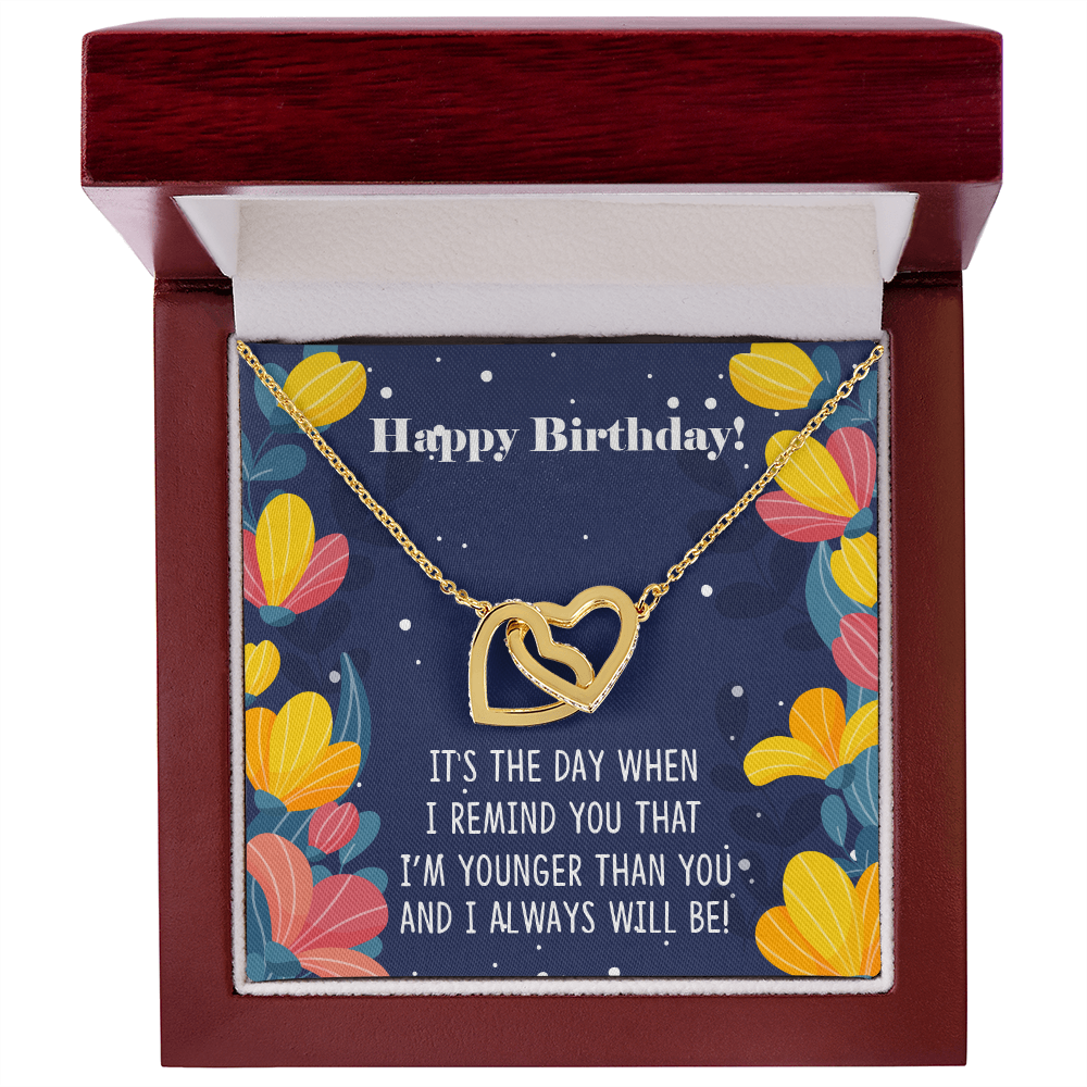 To My Sister Younger Than You Happy Birthday Inseparable Necklace-Express Your Love Gifts
