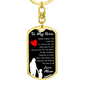 To My Son Ability To See Yourself Keychain Stainless Steel or 18k Gold Dog Tag Keyring-Express Your Love Gifts