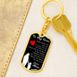 To My Son Ability To See Yourself Keychain Stainless Steel or 18k Gold Dog Tag Keyring-Express Your Love Gifts