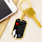 To My Son Ability To See Yourself Keychain Stainless Steel or 18k Gold Dog Tag Keyring-Express Your Love Gifts