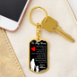 To My Son Ability To See Yourself Keychain Stainless Steel or 18k Gold Dog Tag Keyring-Express Your Love Gifts