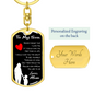 To My Son Ability To See Yourself Keychain Stainless Steel or 18k Gold Dog Tag Keyring-Express Your Love Gifts