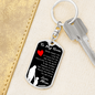 To My Son Ability To See Yourself Keychain Stainless Steel or 18k Gold Dog Tag Keyring-Express Your Love Gifts