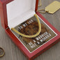 To My Son Be a Warrior Not a Worrier Cuban Chain-Express Your Love Gifts