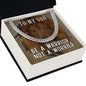 To My Son Be a Warrior Not a Worrier Cuban Chain-Express Your Love Gifts