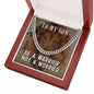 To My Son Be a Warrior Not a Worrier Cuban Chain-Express Your Love Gifts