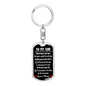 To My Son Believe Deep In Your Heart Keychain Stainless Steel or 18k Gold Dog Tag Keyring-Express Your Love Gifts