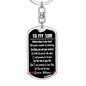 To My Son Believe Deep In Your Heart Keychain Stainless Steel or 18k Gold Dog Tag Keyring-Express Your Love Gifts