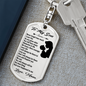 To My Son Best Thing Ever Keychain Stainless Steel or 18k Gold Dog Tag Keyring-Express Your Love Gifts